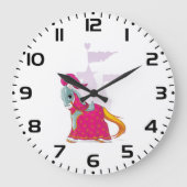 Middeleeuws Ridder Paard in Armour Fantasy Grote Klok (Voorkant)