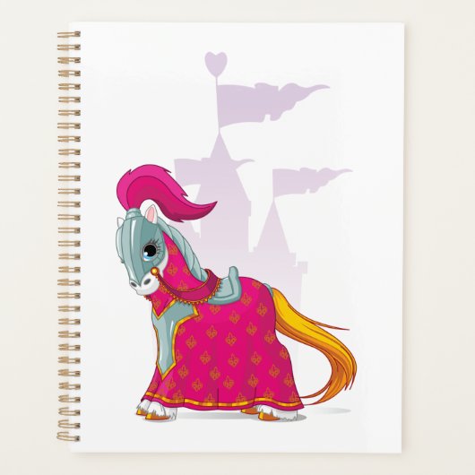 Middeleeuws Ridder Paard in Armour Fantasy Planner (Voorkant)