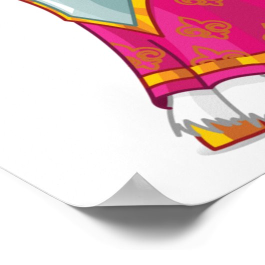 Middeleeuws Ridder Paard in Armour Fantasy Poster (Hoek)