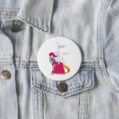 Middeleeuws Ridder Paard in Armour Fantasy Ronde Button 7,6 Cm (In situ)