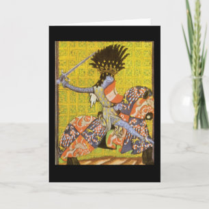 Middeleeuws Ridder Wenskaart Kaart