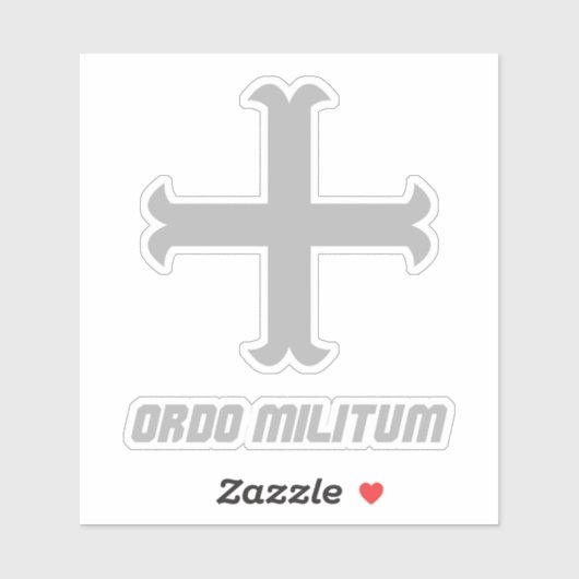 Middeleeuws Ridderkruis Embleem Sticker (Vel)