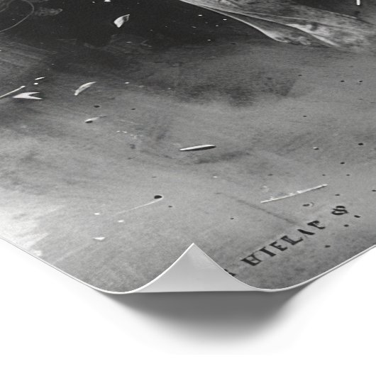 Middeleeuws ridderpaard -  illustratie poster (Hoek)