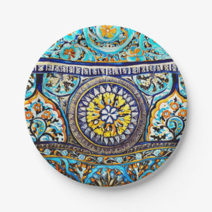 Middeleeuws Romeins Italiaans Spaans Majolica Flor Papieren Bordje