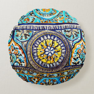 Middeleeuws Romeins Italiaans Spaans Majolica Flor Rond Kussen