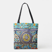 Middeleeuws Romeins Italiaans Spaans Majolica Flor Tote Bag (Achterkant)