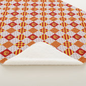 Middeleeuws Rood Geel Ermine Heraldisch Magisch Sherpa Deken (3/4)