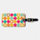 middeleeuws rosettenpatroon bagagelabel (Voorkant horizontaal)