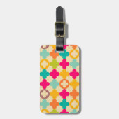  middeleeuws rosettenpatroon bagagelabel (Voorkant verticaal)