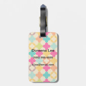 middeleeuws rosettenpatroon bagagelabel (Achterkant verticaal)