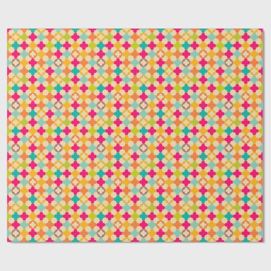  middeleeuws rosettenpatroon cadeaupapier (Vlak)