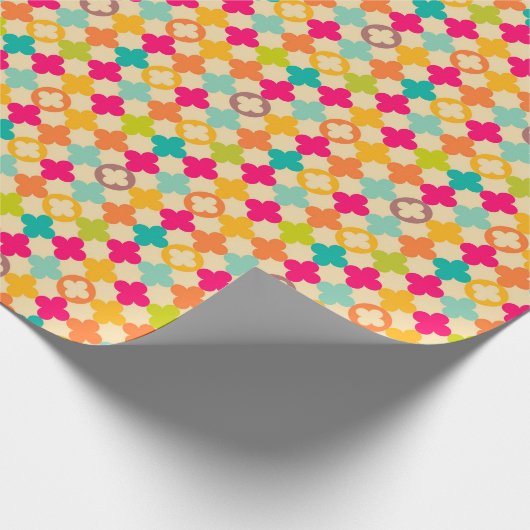 middeleeuws rosettenpatroon cadeaupapier (Hoek)