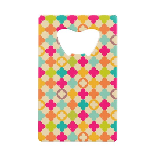 middeleeuws rosettenpatroon creditkaart flessenopener (Voorkant)