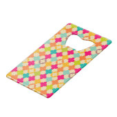 middeleeuws rosettenpatroon creditkaart flessenopener (Achterkant Gekanteld)