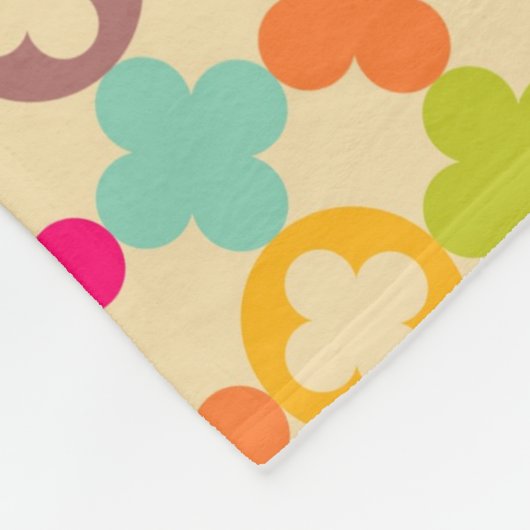  middeleeuws rosettenpatroon fleece deken (Hoek)