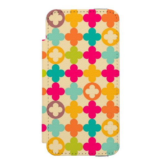  middeleeuws rosettenpatroon incipio iPhone portemonnee hoesje (Voorkant Agenda)