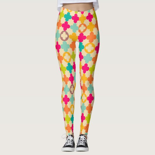 middeleeuws rosettenpatroon leggings (Voorkant)
