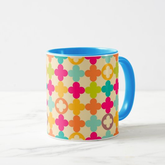  middeleeuws rosettenpatroon mok (Voorkant rechts)