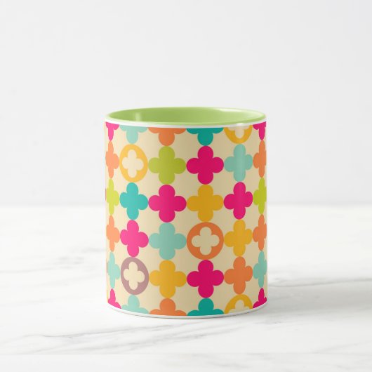  middeleeuws rosettenpatroon mok (Midden)