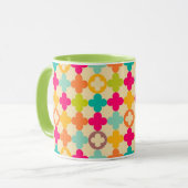 middeleeuws rosettenpatroon mok (Voorkant links)