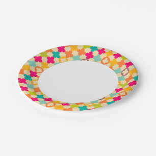 middeleeuws rosettenpatroon papieren bordje