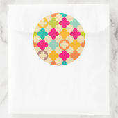  middeleeuws rosettenpatroon ronde sticker (Tas)