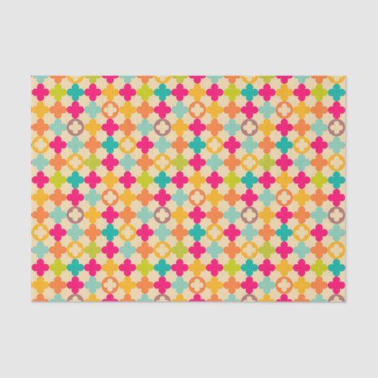  middeleeuws rosettenpatroon tissuepapier (Voorkant)