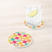  middeleeuws rosettenpatroon zandsteen onderzetter (Zijkant)