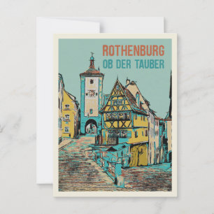 Middeleeuws Rothenburg ob der Tauber, Beieren Briefkaart