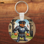 middeleeuws rottweiler Sleutelhanger (Voorkant)