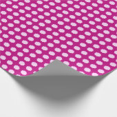 Middeleeuws  roze bloemmotief cadeaupapier (Hoek)