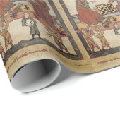 Middeleeuws schaken spelen muziek cadeaupapier (Rol Hoek)