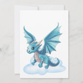 Middeleeuws schattig baby dragon baby shower kaart (Achterkant)