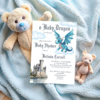 Middeleeuws schattig baby dragon baby shower