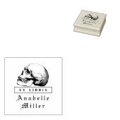 Middeleeuws script Gotische schedel Classy Ex Libr Rubberstempel (Gestempeld)