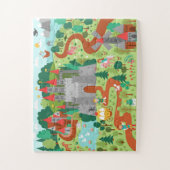 Middeleeuws sprookjesrijk fantasie kasteel kindere legpuzzel (Verticaal)