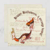 Middeleeuws Surrealistisch Halloween Feestdagenkaart (Voorkant / Achterkant)