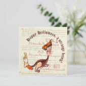 Middeleeuws Surrealistisch Halloween Feestdagenkaart (Staand voorkant)