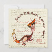 Middeleeuws Surrealistisch Halloween Feestdagenkaart (Voorkant)