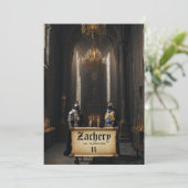 *~* Middeleeuws thema AP88 Kasteel 2 RIDDERS Verja Kaart (Staand voorkant)