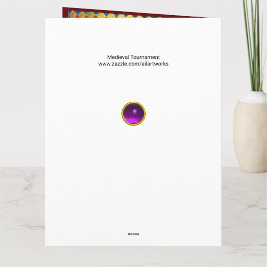 MIDDELEEUWS TOERNOOI, RIDDERS PAARD EN DAMSELS KAART (Achterkant)