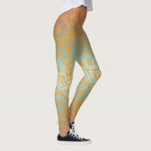 Middeleeuws Uniek Floral Ornament Multicolor Leggings (Rechts)