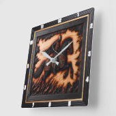 Middeleeuws uurwerk: rustieke persoonlijke kunst vierkante klok (Hoek)