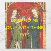 Middeleeuws Valentijn Paar Wijn Etiket (Enkel label)