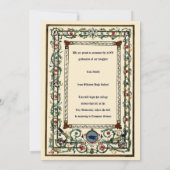  "middeleeuws" verlicht Afstuderen Kaart (Achterkant)