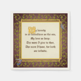 Middeleeuws verlicht manuscript bruiloft receptie servet