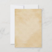 Middeleeuws Verlicht Manuscript Bruiloft RSVP antw Kaartje (Achterkant)