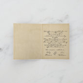 Middeleeuws verouderd Scroll Wax Seal Bruiloft Dan Bedankkaart (Binnen)