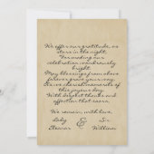 Middeleeuws verouderd Scroll Wax Seal Bruiloft Dan Bedankkaart (Achterkant)