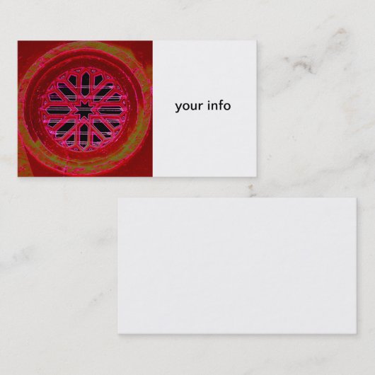 middeleeuws visitekaartje van het ierse raam (Voorkant / Achterkant)